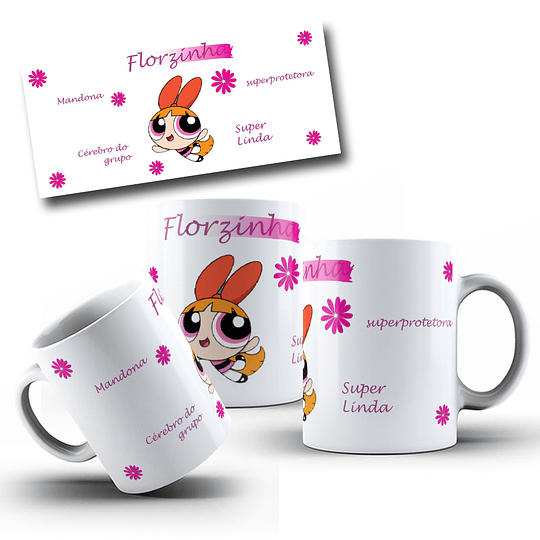 4 Artes para Caneca Meninas Super Poderosas Arquivo em CorelDraw