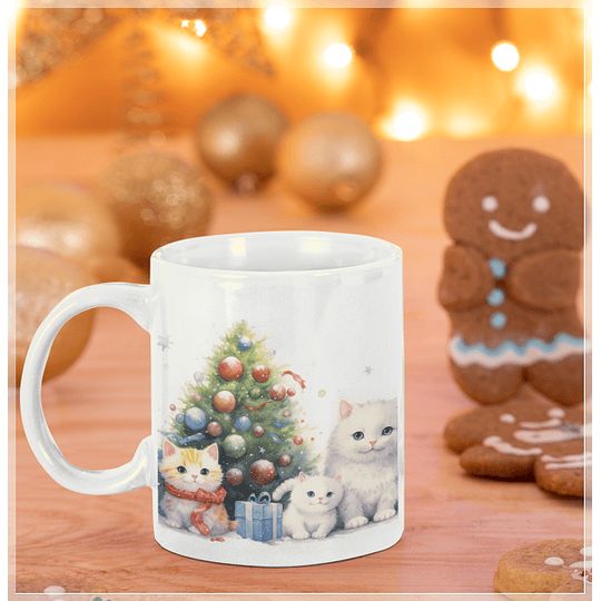 9 Artes para Caneca de Gatinhos Natal Arquivo em Jpg 