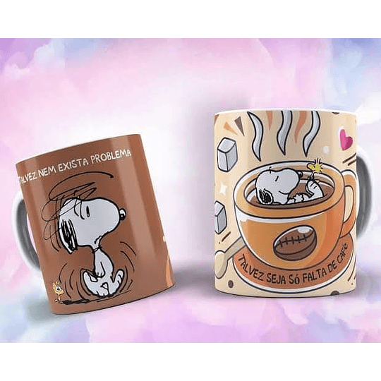 9 Artes para Caneca Snoop e Charlie Brow Arquivo em CorelDraw 