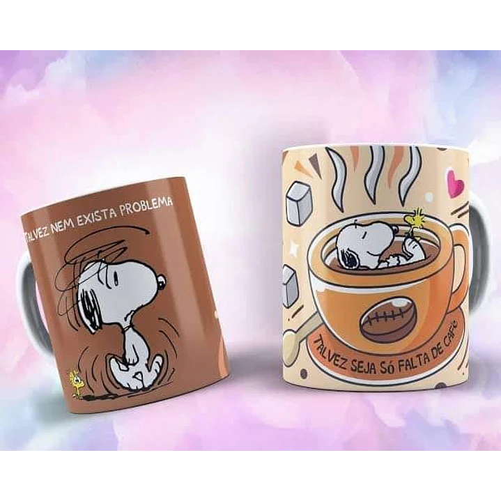 9 Artes para Caneca Snoop e Charlie Brow Arquivo em CorelDraw  2