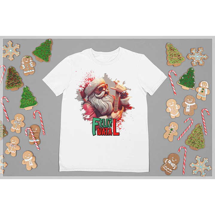 10 Artes para Camisa de Papai Noel do Rock Arquivo em CorelDraw 2