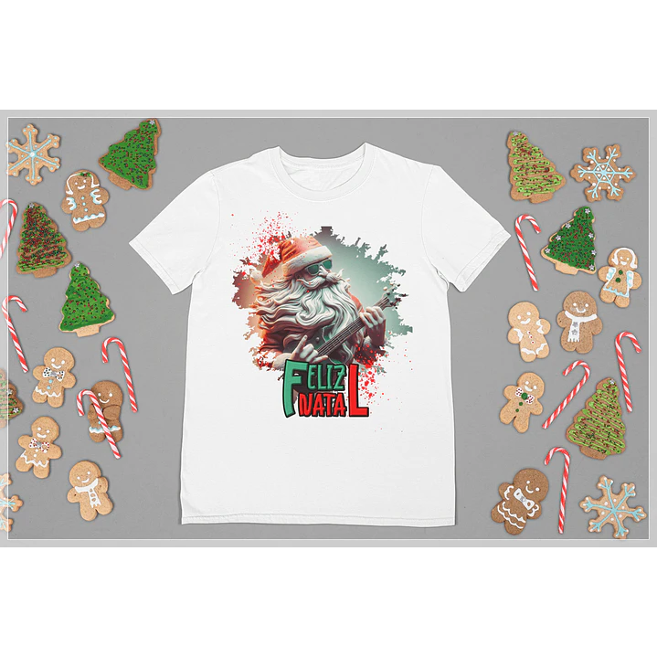 10 Artes para Camisa de Papai Noel do Rock Arquivo em CorelDraw 3