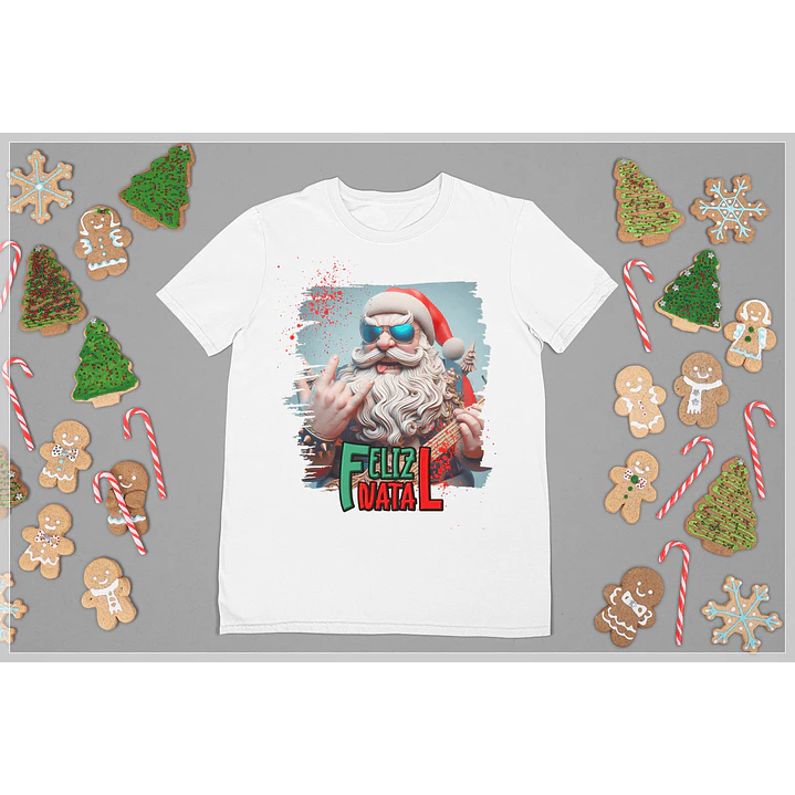 10 Artes para Camisa de Papai Noel do Rock Arquivo em CorelDraw 10