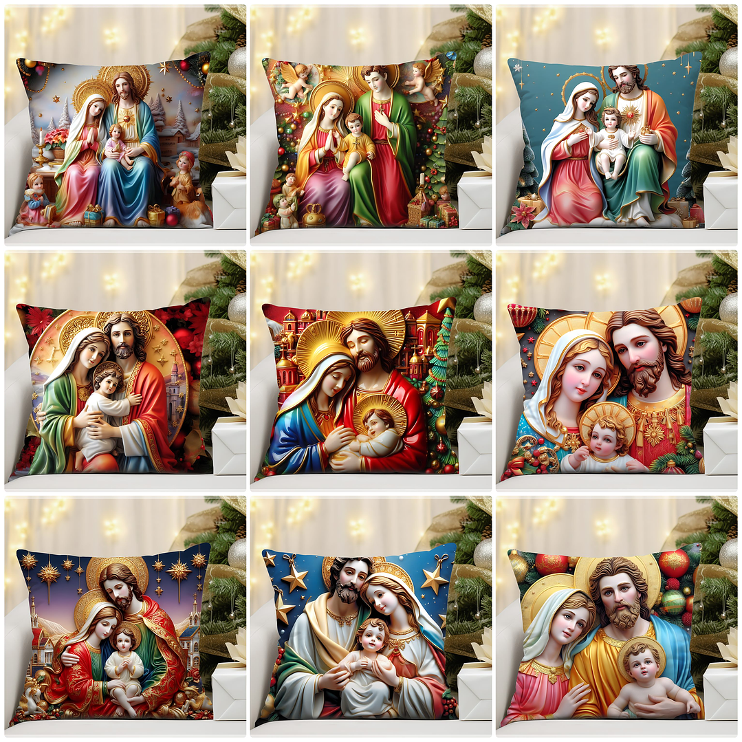 10 Artes para Almofada Presépio 3D Arquivo em Jpg 1