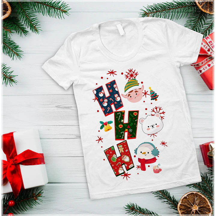 10 Artes para Camisa Ho Ho Ho Arquivo em Photoshop 8