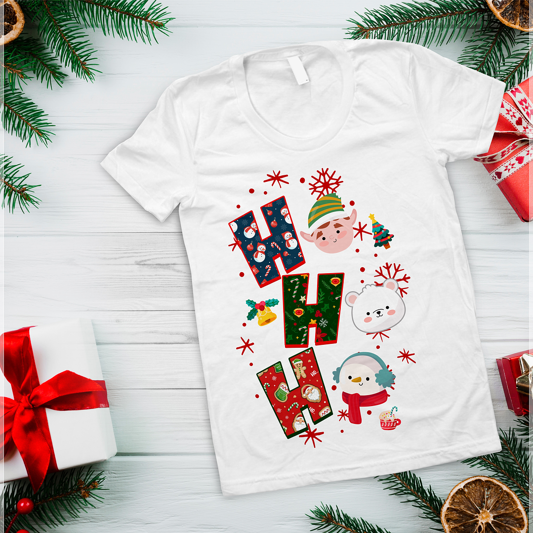10 Artes para Camisa Ho Ho Ho Arquivo em Photoshop 8