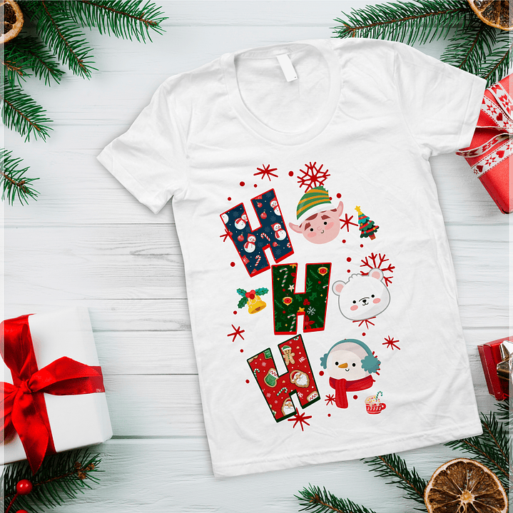 10 Artes para Camisa Ho Ho Ho Arquivo em Photoshop 8