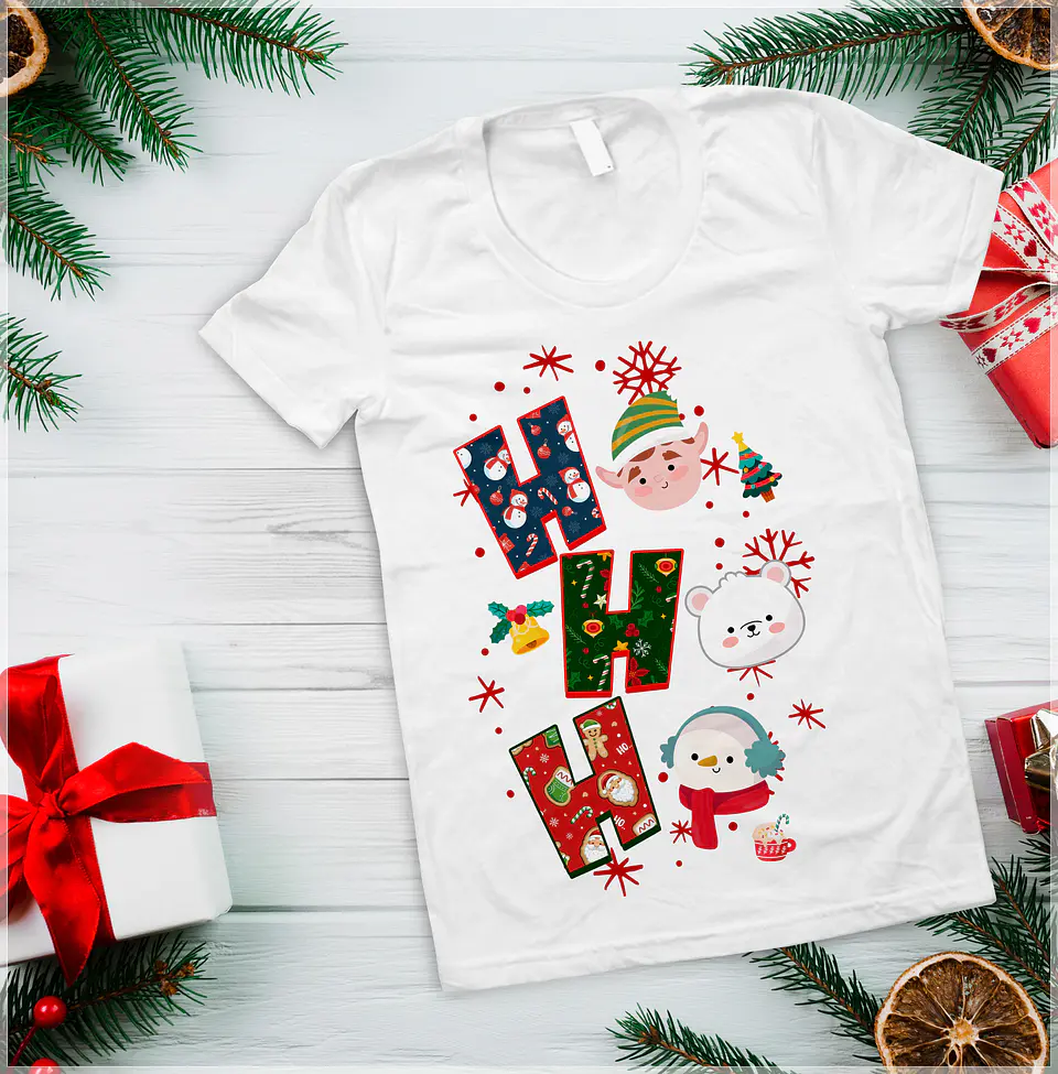 10 Artes para Camisa Ho Ho Ho Arquivo em Photoshop 8