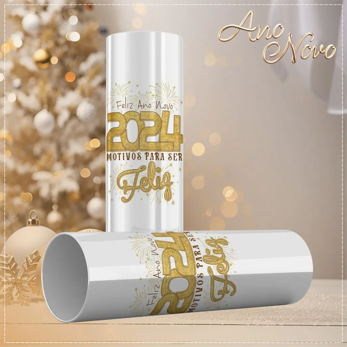 15 Artes para Copo Long Drink Ano Novo Arquivo em CorelDraw  8