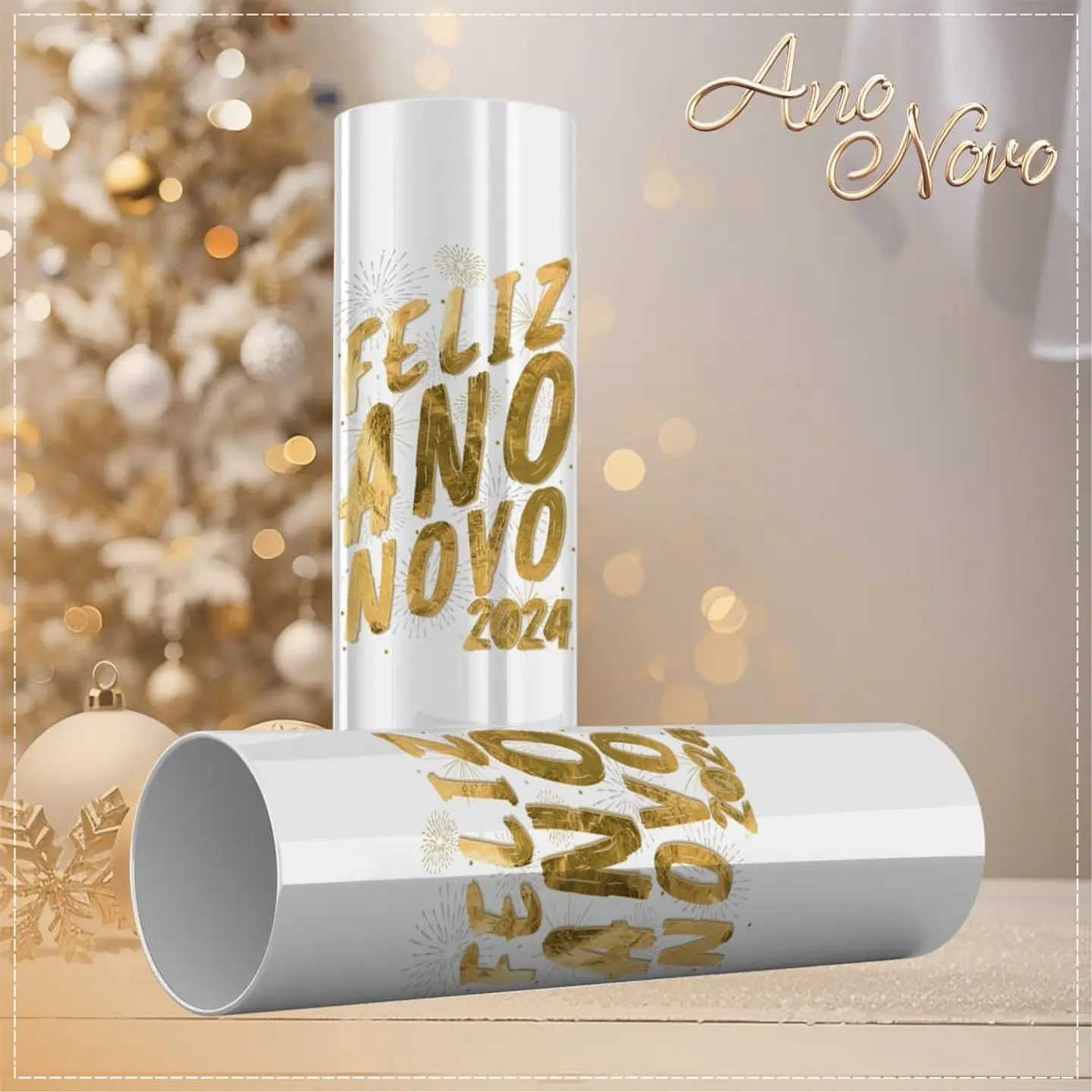 15 Artes para Copo Long Drink Ano Novo Arquivo em CorelDraw  14