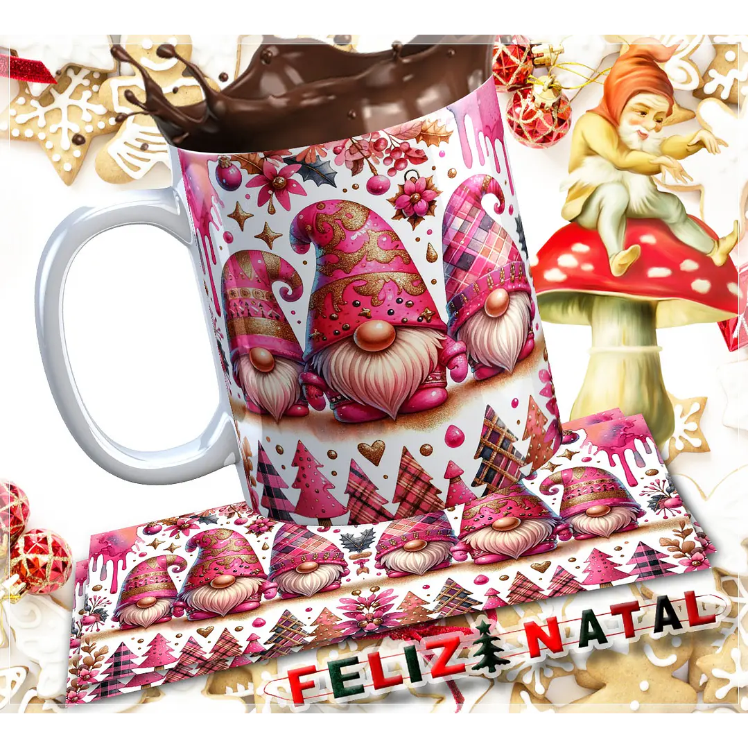 30 Artes para Caneca e Almofada Gnomos Arquivo em Jpg  4