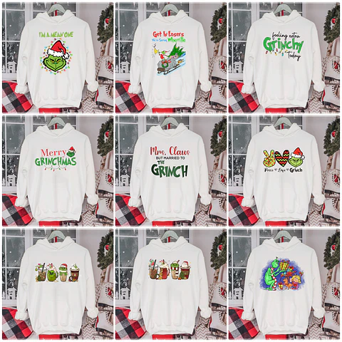 40 Artes para Camisa Grinch Natalino Arquivo em Jpg 