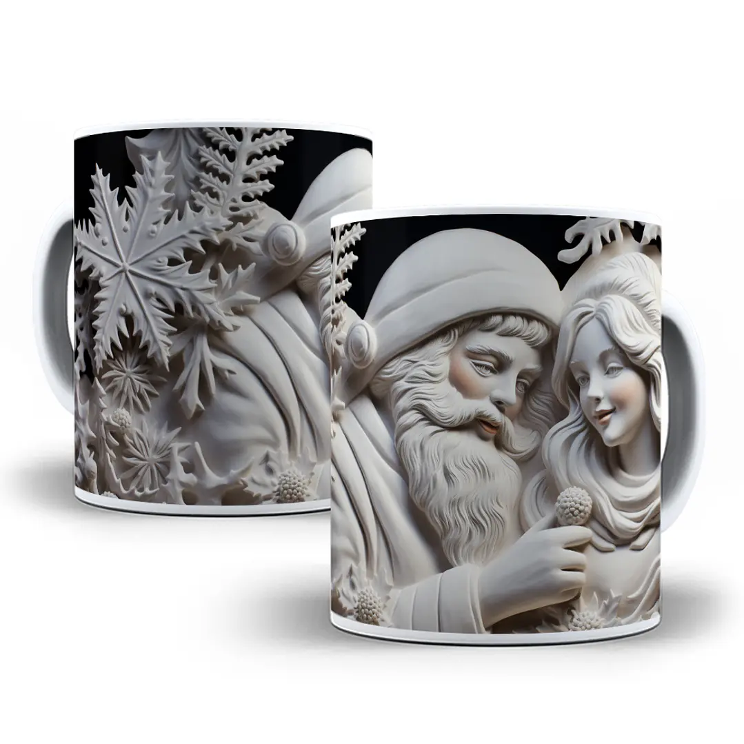 42 Artes para Caneca Papai Noel 3d Arquivo em Jpg   7