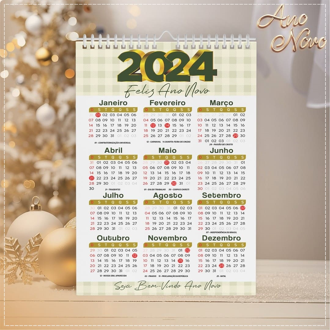 Arquivo Calendários de Ano Novo 2024 em CorelDraw 4