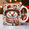 30 Artes para Caneca Bonecos de Neve Inflados 3D Arquivo em Jpg 