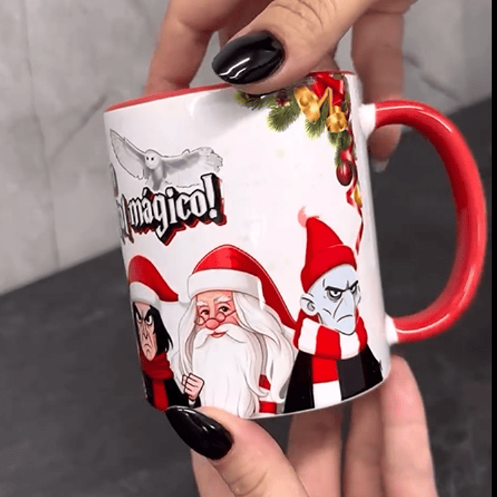 Arte Caneca Natal Harry Potter Arquivo em Jpg  3