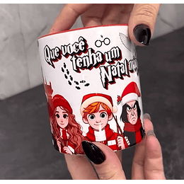 Arte Caneca Natal Harry Potter Arquivo em Jpg 