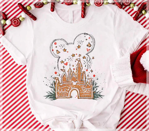 6 Artes para Camisa Natal Mickey e Minnie Arquivo em CorelDraw