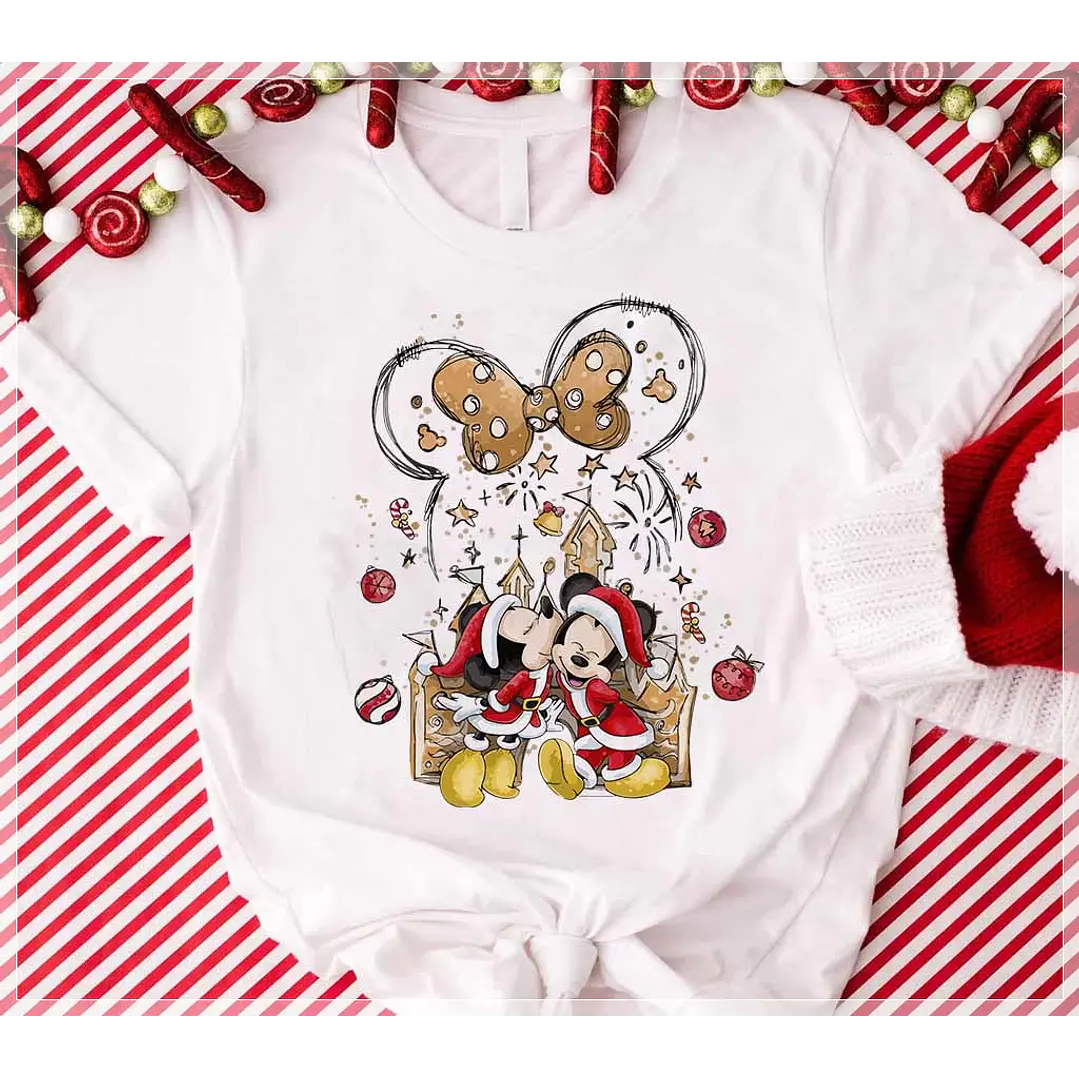 6 Artes para Camisa Natal Mickey e Minnie Arquivo em CorelDraw 5