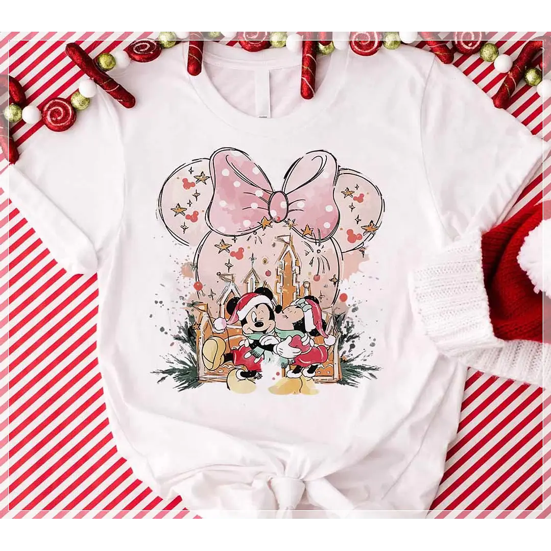 6 Artes para Camisa Natal Mickey e Minnie Arquivo em CorelDraw 6