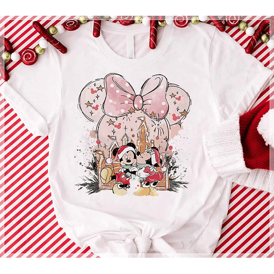 6 Artes para Camisa Natal Mickey e Minnie Arquivo em CorelDraw