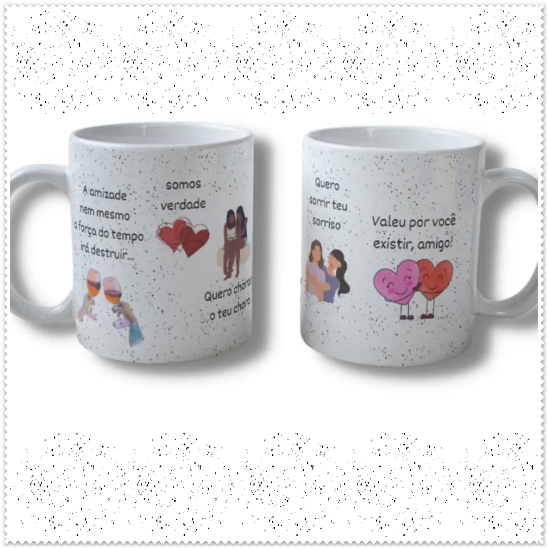 9 Artes para Caneca Amigas Amizade Arquivo em Png 2