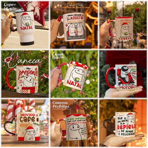 20 Artes para Caneca Flork Natal Arquivo em Png