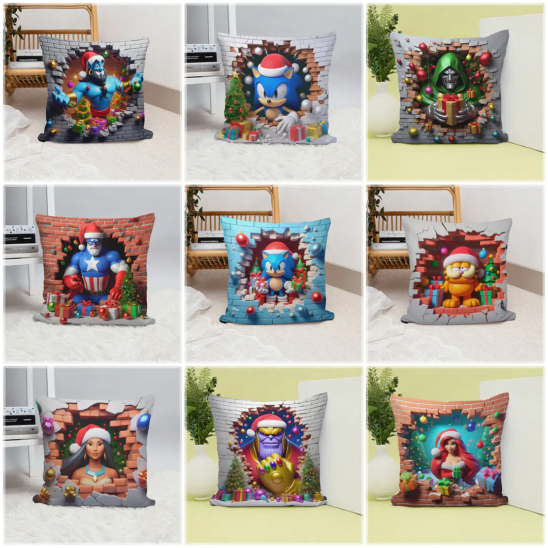 23 Artes para Almofada Personagens Natal Arquivo em Jpg 1