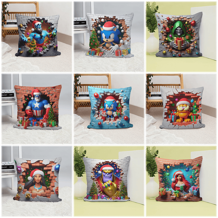 23 Artes para Almofada Personagens Natal Arquivo em Jpg 1