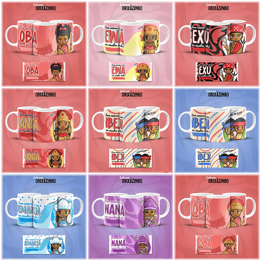 31 Artes para Caneca Orixás Cut Arquivo em Jpg 