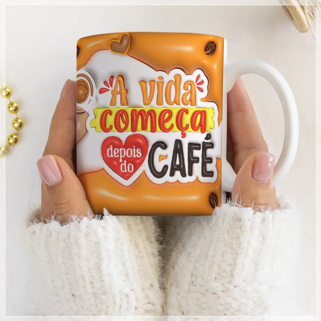 10 Artes para Caneca Café Inflados Arquivo em CorelDraw 10
