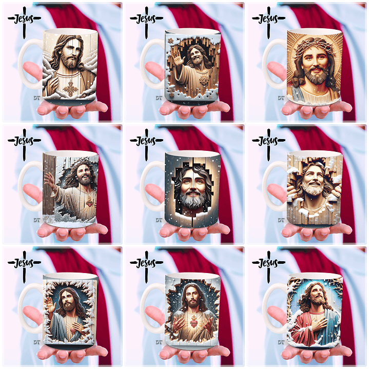 30 Artes para Caneca Almofada e Azulejo Jesus Cristo Arquivo em Jpg  1