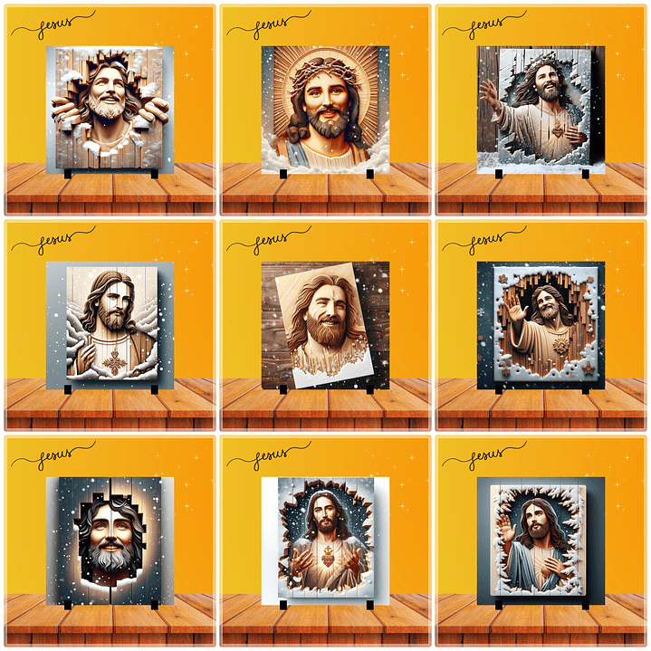 30 Artes para Caneca Almofada e Azulejo Jesus Cristo Arquivo em Jpg  3