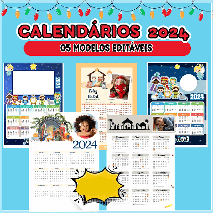 Arquivo Calendário Natal 2024 em Canva 2