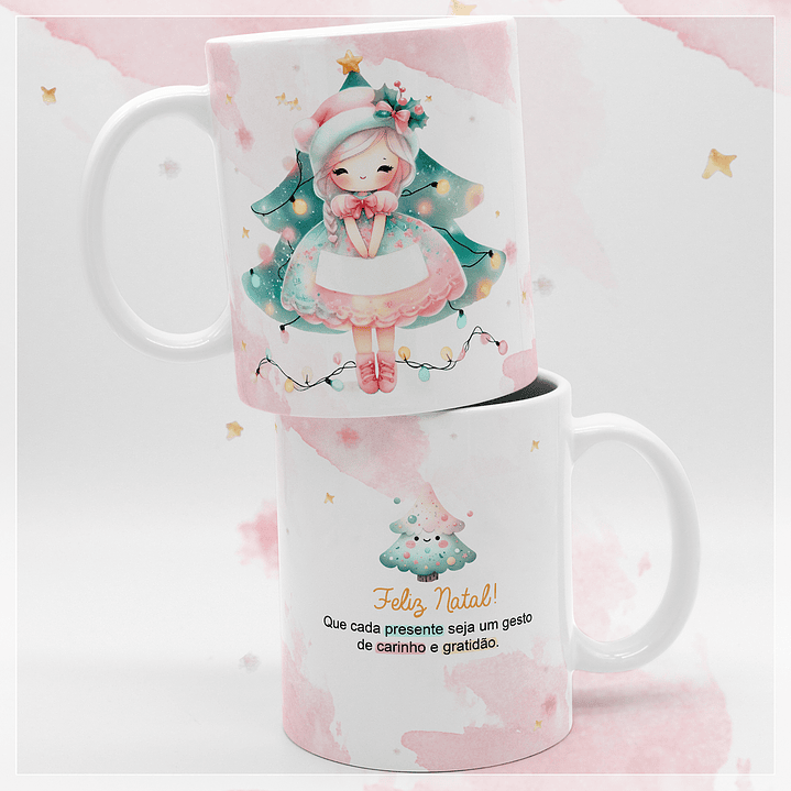 13 Artes para Caneca Doce Natal Aquarelado em Jpg 4