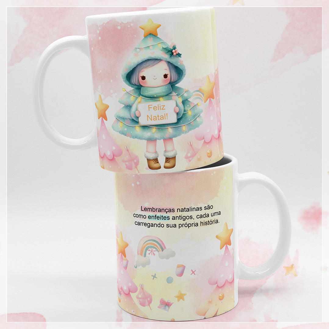13 Artes para Caneca Doce Natal Aquarelado em Jpg 5