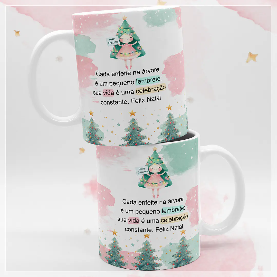 13 Artes para Caneca Doce Natal Aquarelado em Jpg 12