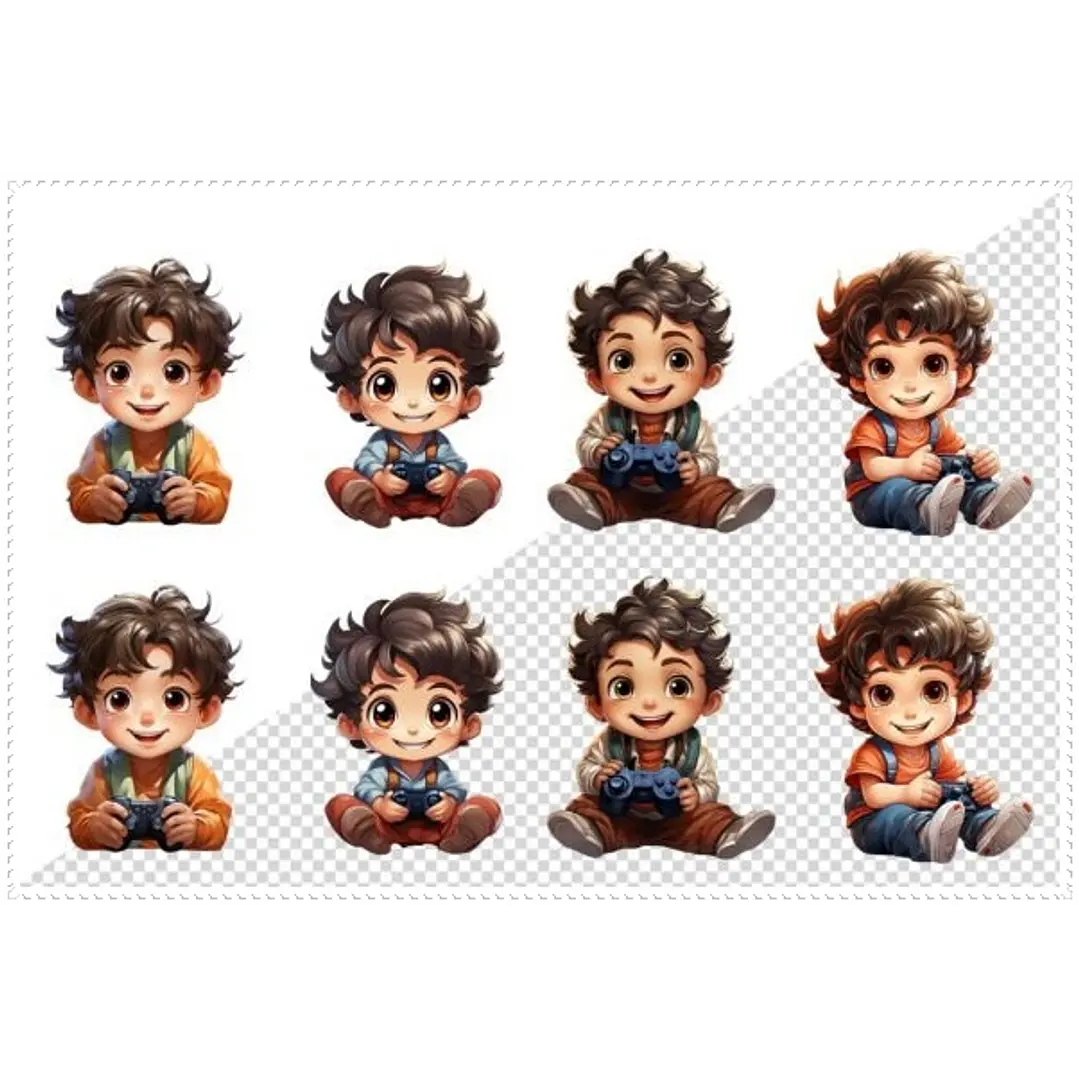 Kit Digital 22 Mascotinhos Arquivos em Png   1