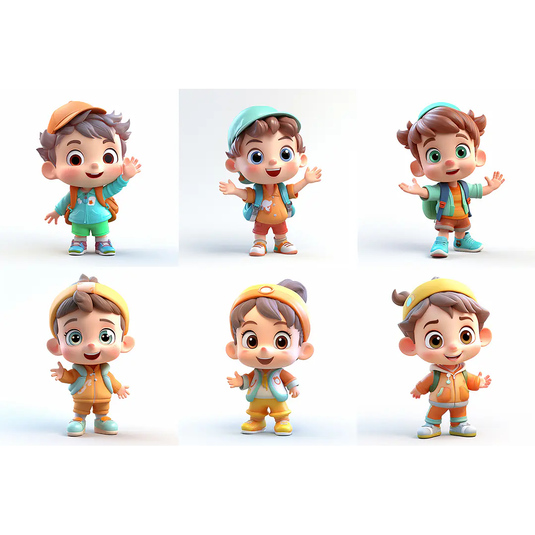 Kit Digital 22 Mascotinhos Arquivos em Png   2