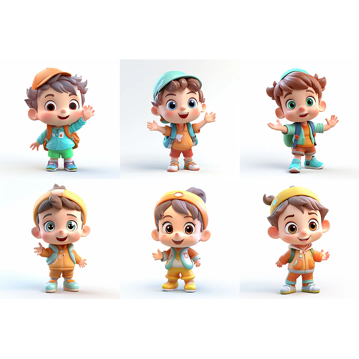 Kit Digital 22 Mascotinhos Arquivos em Png   2