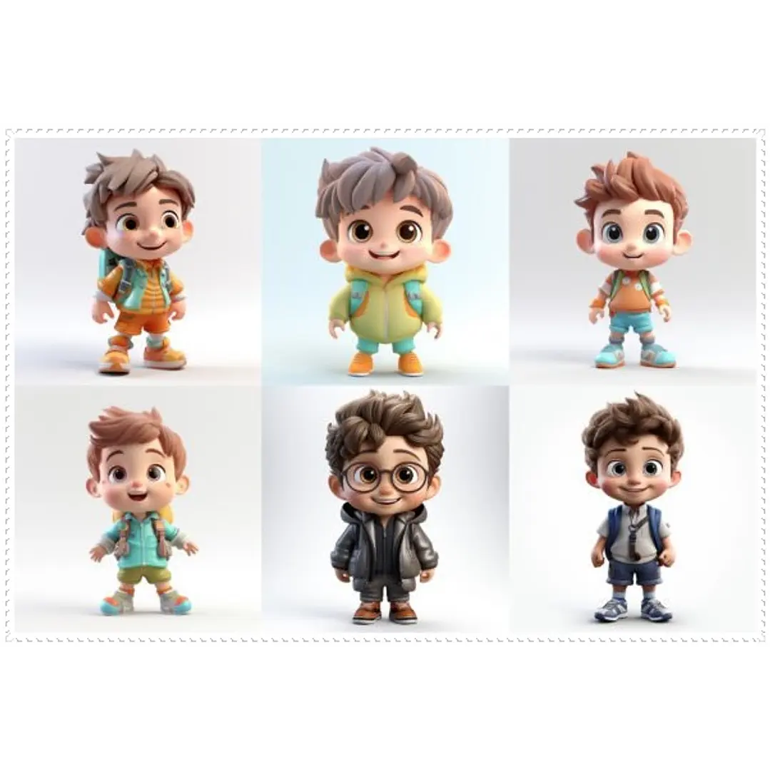 Kit Digital 22 Mascotinhos Arquivos em Png   4