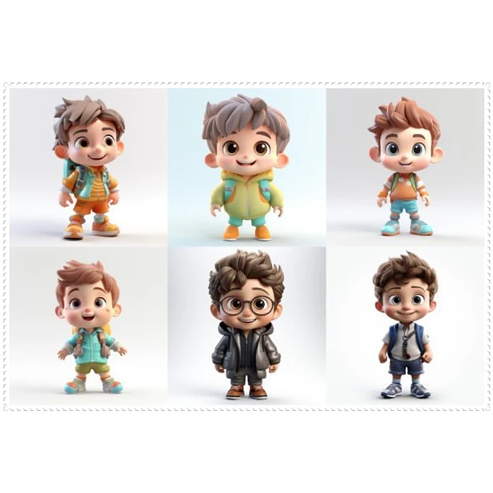Kit Digital 22 Mascotinhos Arquivos em Png   4