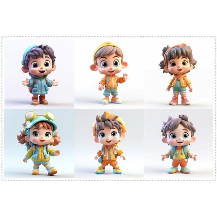 Kit Digital 22 Mascotinhos Arquivos em Png   5