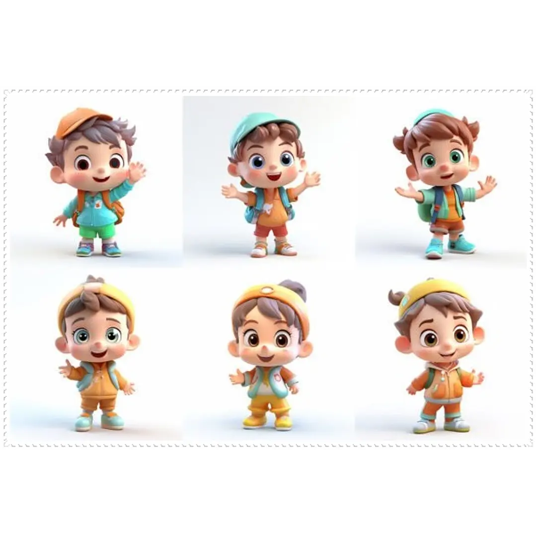 Kit Digital 22 Mascotinhos Arquivos em Png   6