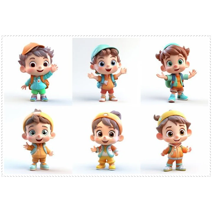 Kit Digital 22 Mascotinhos Arquivos em Png   6