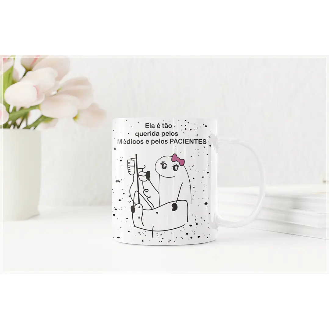 Arte Caneca Flork Técnica de Enfermagem Arquivo em Corel Draw 3