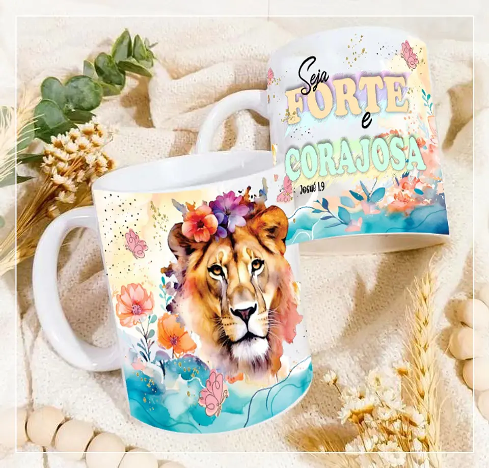 4 Artes Caneca Leão de Judá Arquivo em CorelDraw 1