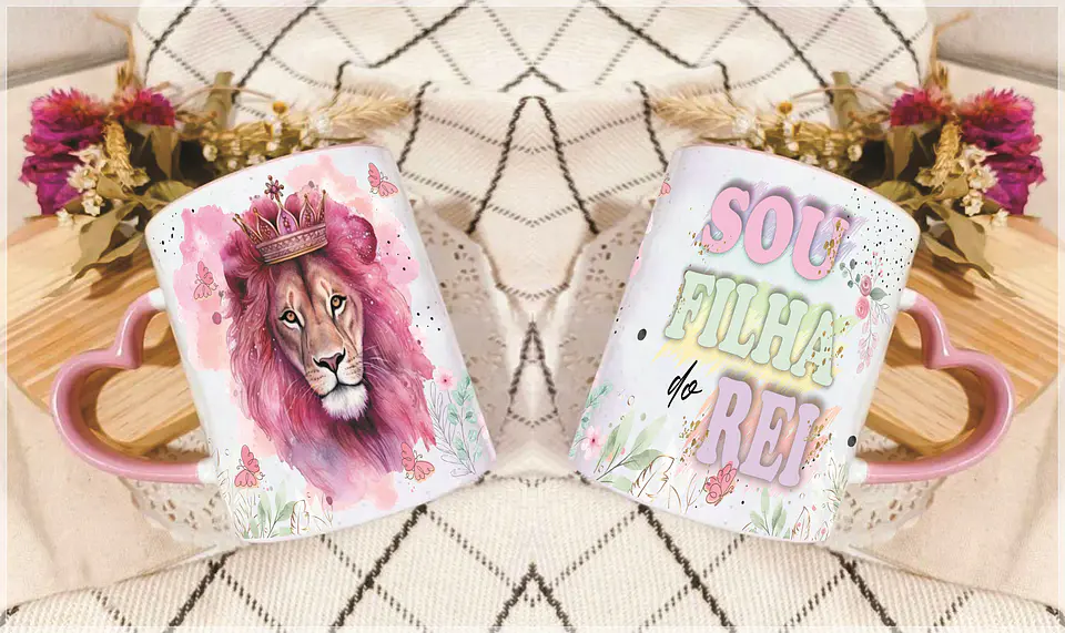 4 Artes Caneca Leão de Judá Arquivo em CorelDraw 2