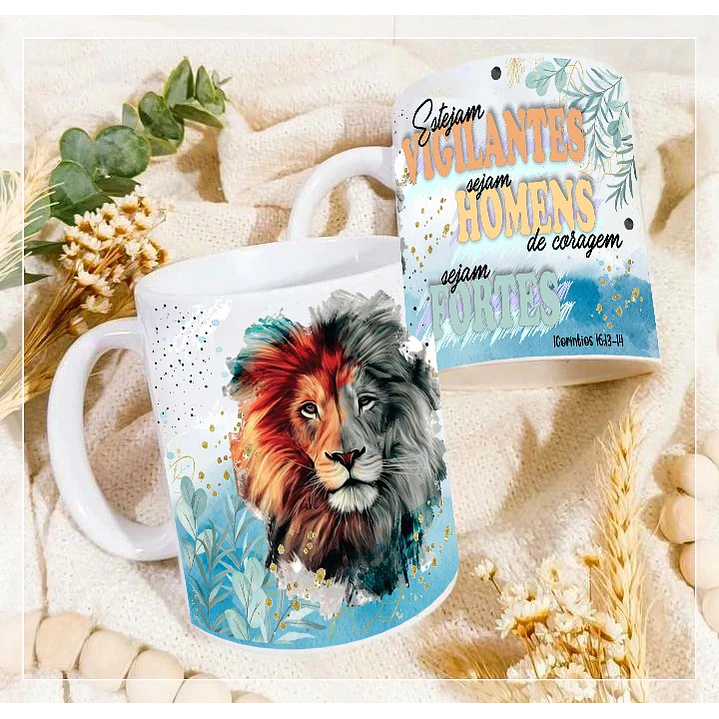 4 Artes Caneca Leão de Judá Arquivo em CorelDraw 4