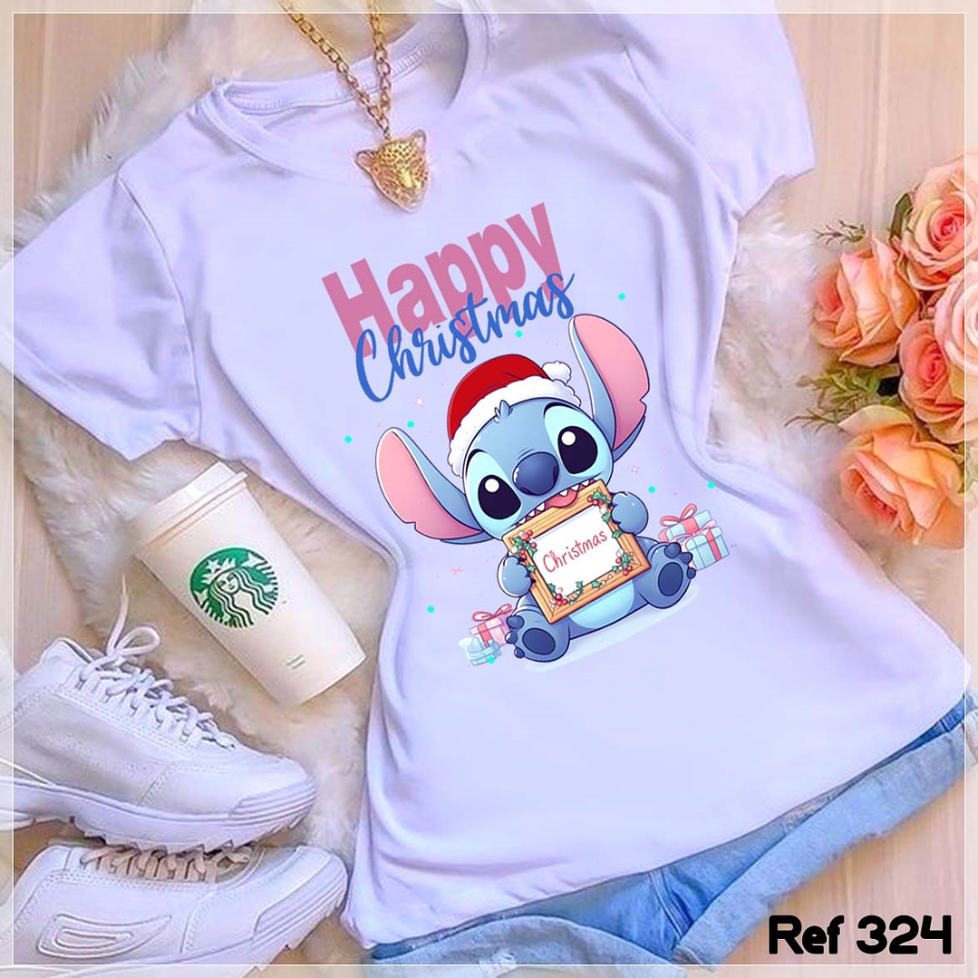 10 Artes para Camisa Stitchi Natalino Arquivo em Photoshop 7